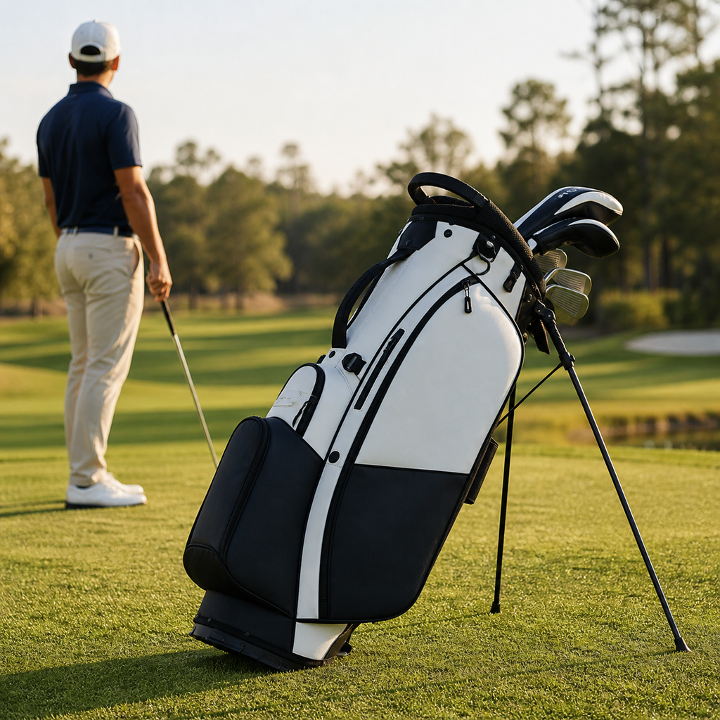 Premium Leather Golf Stand Bag